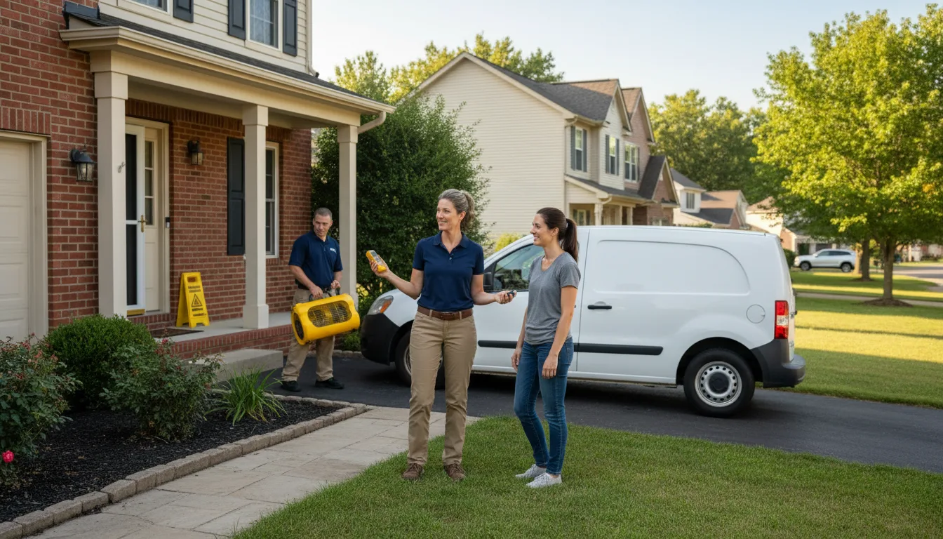 Residential water damage restoration in Rock Falls, IL